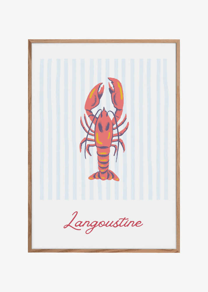 Vibrant Illustration Of A Langoustine