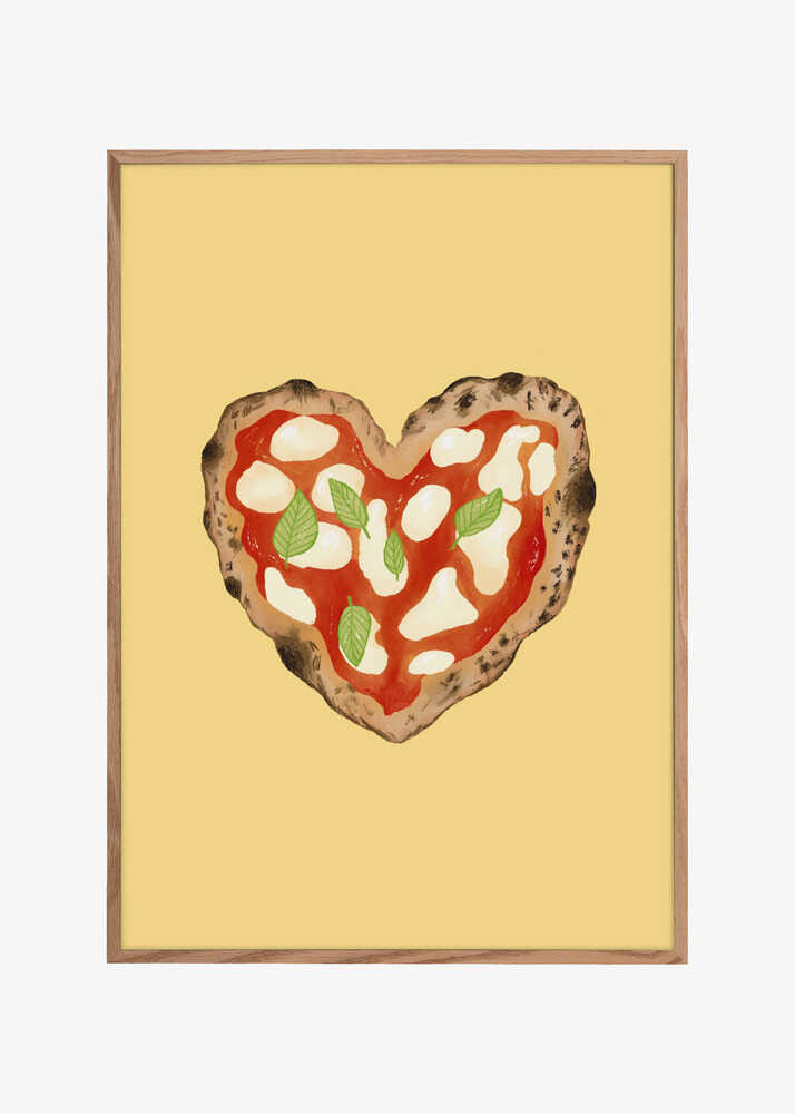 Pizza Heart light yellow
