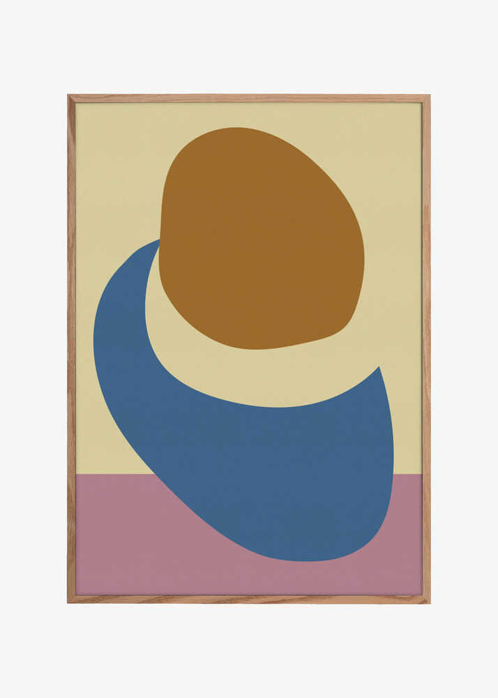 Balanced Stones in Blue , Butter Yellow and Terra