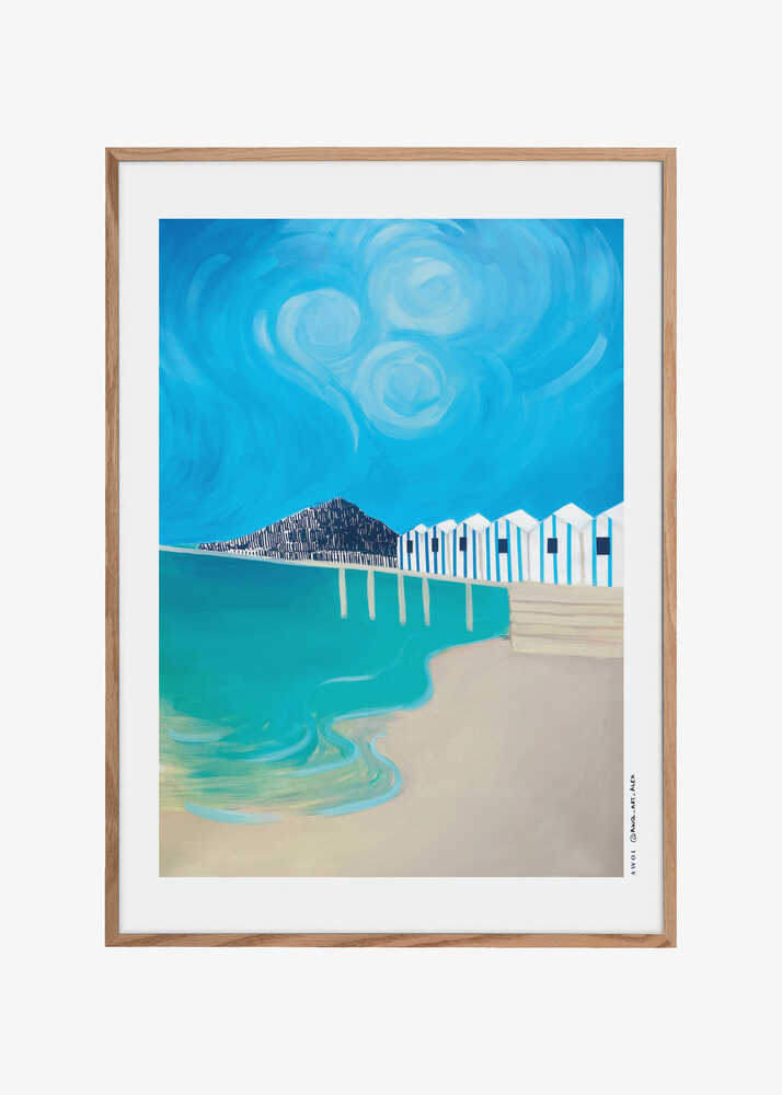 Amalfi Coast, Naples and Capri Italian Seaside Art Print 30x40