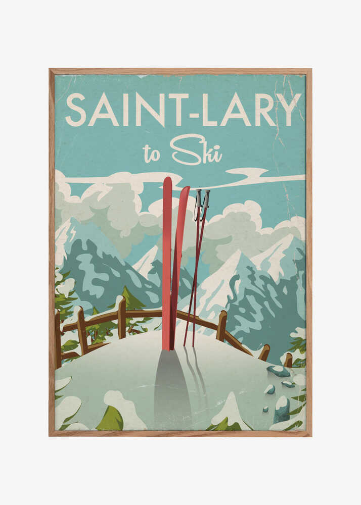Saint Lary Ski Poster