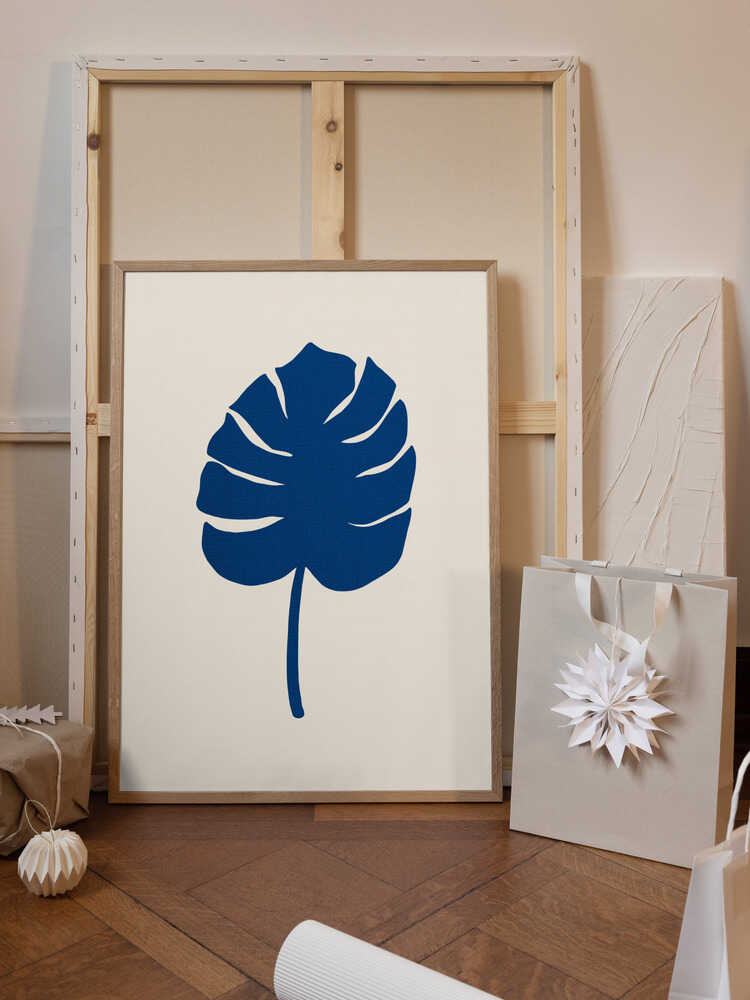 Monstera Canvas Blue