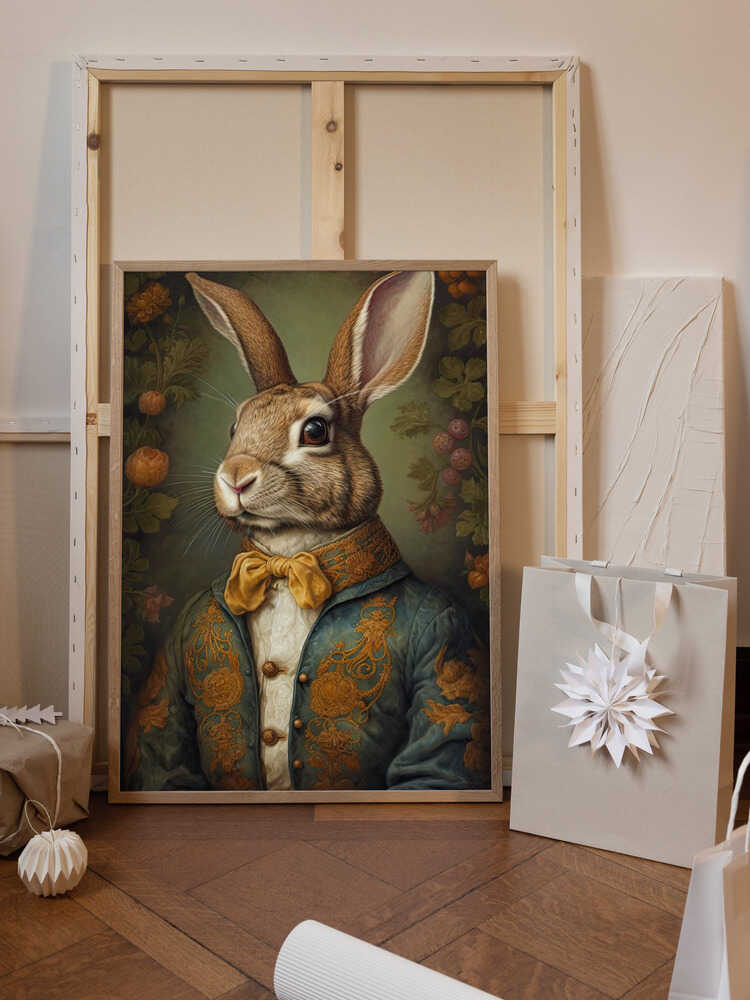 Regal Rabbit Portrait