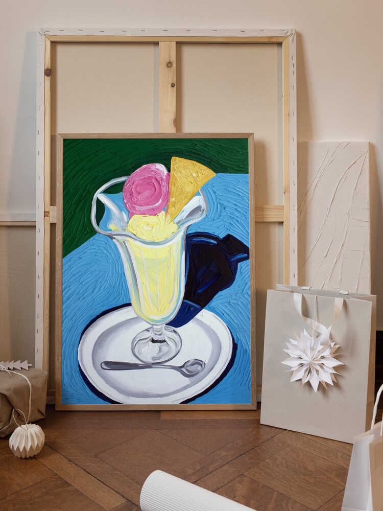 Raspberry and Vanilla Ice Cream