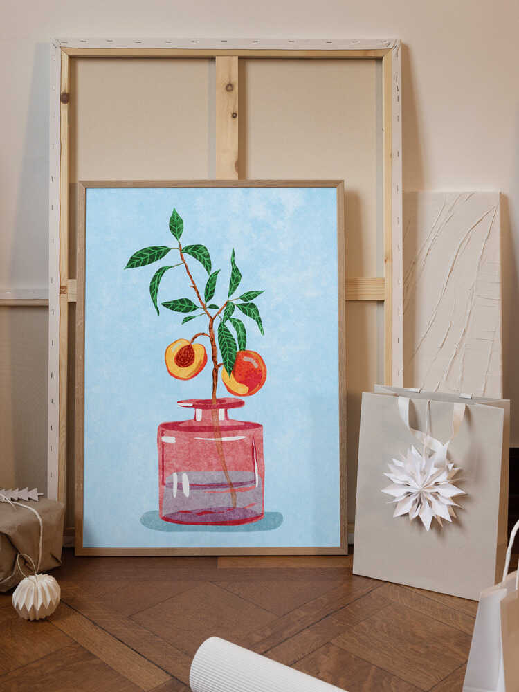 Peach Tree in Vase