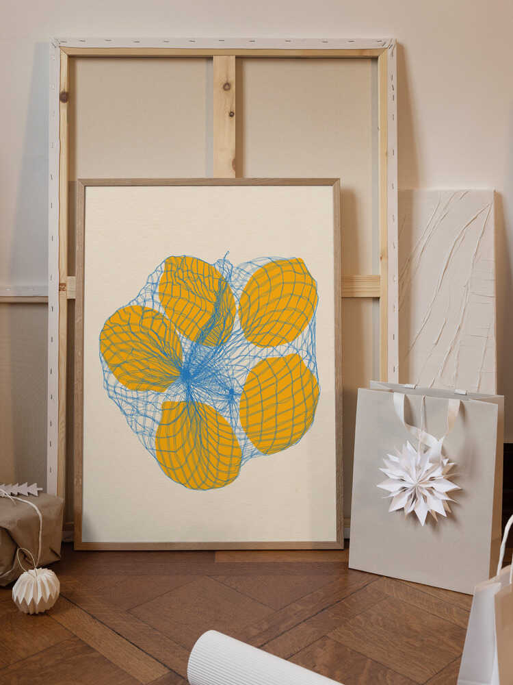 Five Lemons In a Net Bag