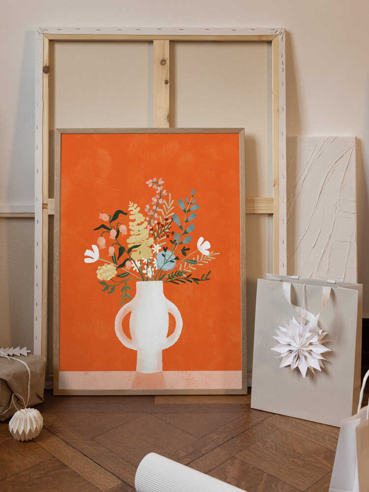 Flowers in Vase, Red