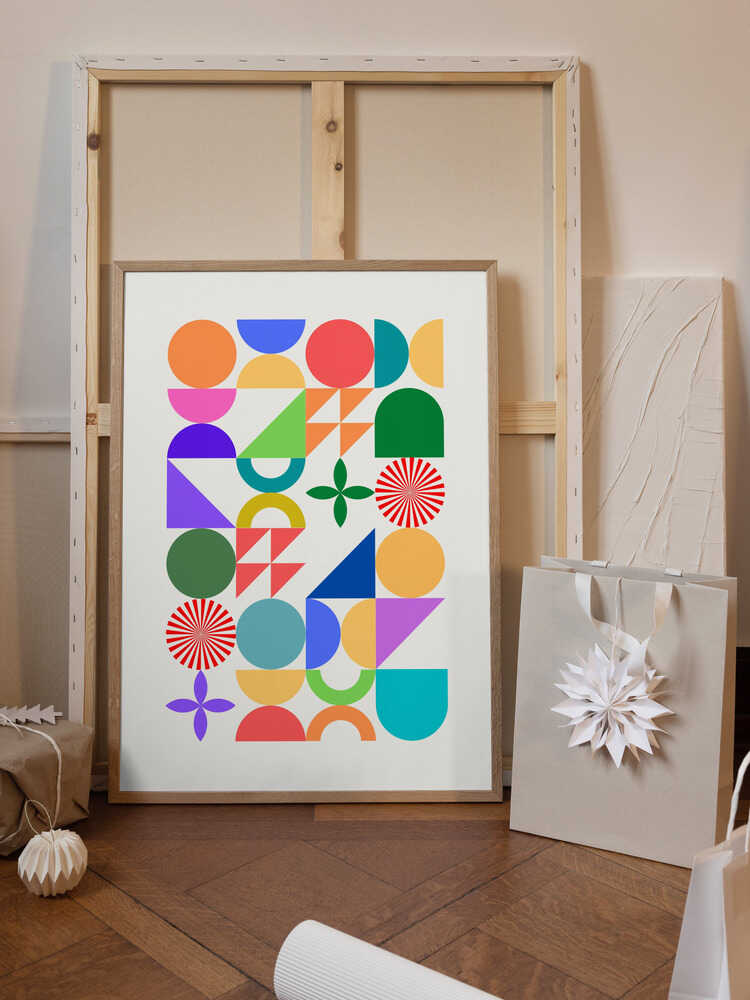 Colorful Geometric Shapes And Patterns