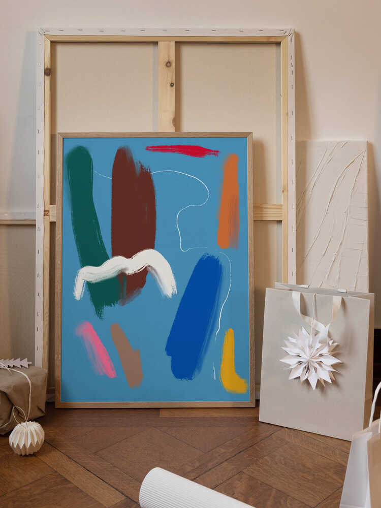 Bold Color Brushstrokes