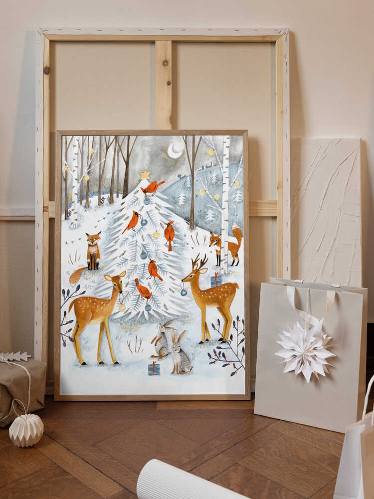 Christmas in the winter animal forest