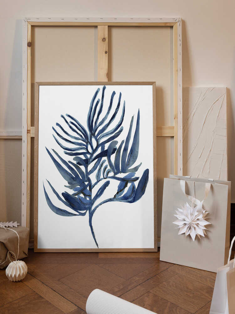 Blue Aquatic Plant Poster 1