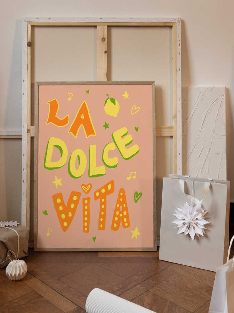 Poster La Dolce Vita Rosa Up