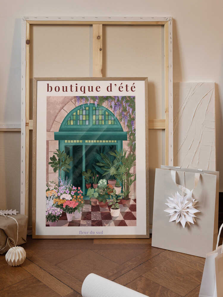 French Flowershop Poster