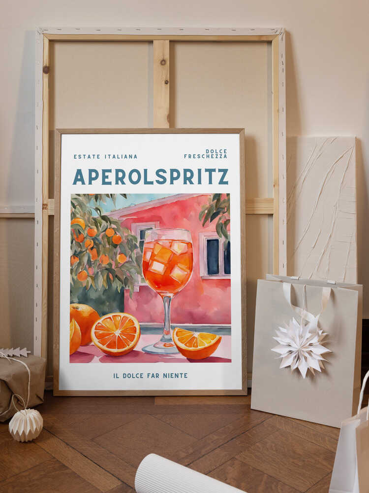 Aperol Spritz, Aquarell, Fresh