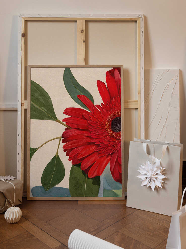 Red Gerbera Daisy Detail2