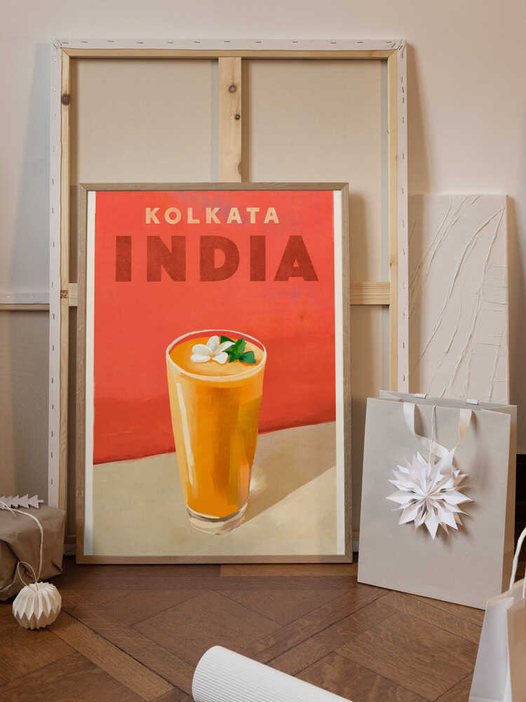 Travel Poster Cocktail Kolkata India