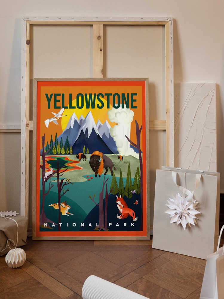 Yellowstone National Park Travel Art