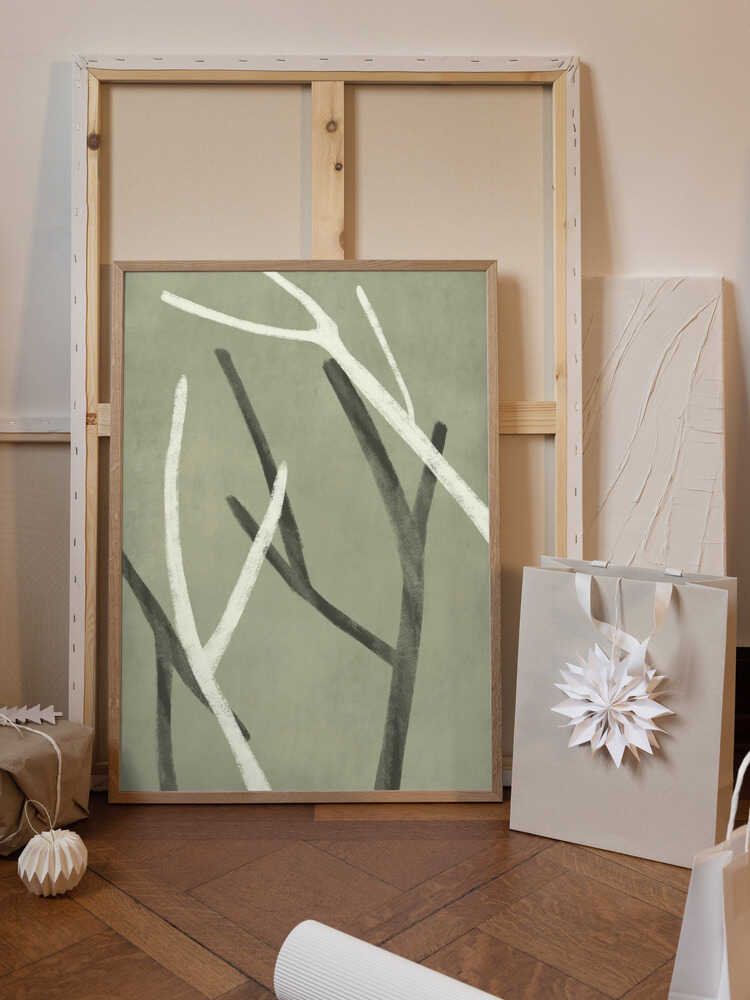Twigs On Sage Green