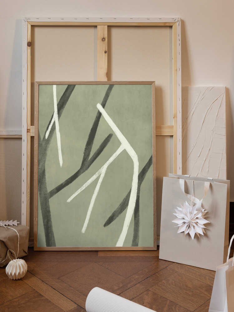 Twigs On Sage Green