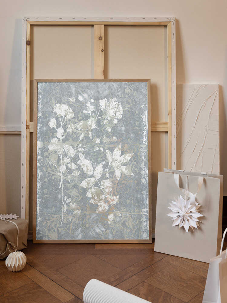 Botanical White Textured Floral 2
