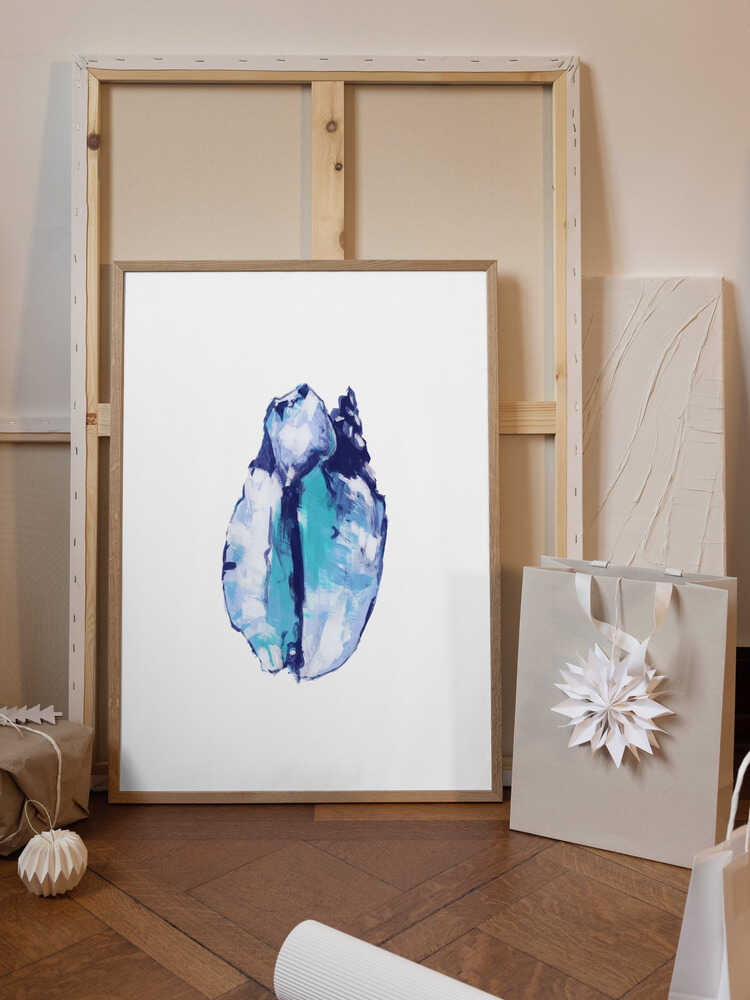 Blue Seashell On White Background No5