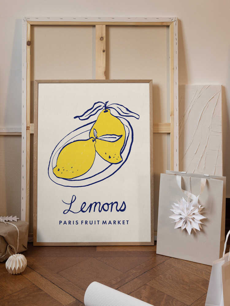 Food Art - Lemons Paris Fruit Market