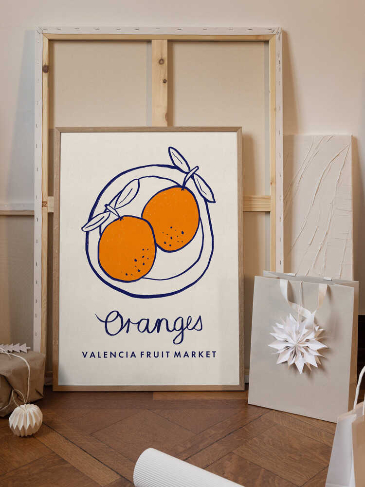 Food Art - Oranges Valencia Fruit Market