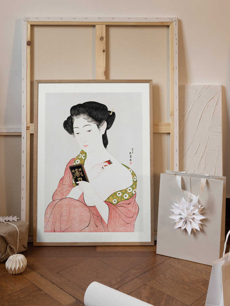 Japanese Woman Applying Powder (1918)