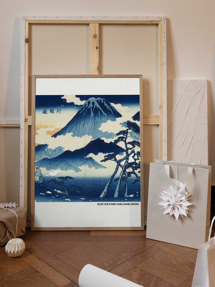 Distant View of Mount Asama In the Shinshu District