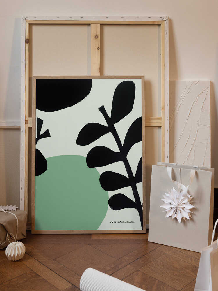 Minimalist Garden Art, Botanical Wall Art With Plant Illustrations