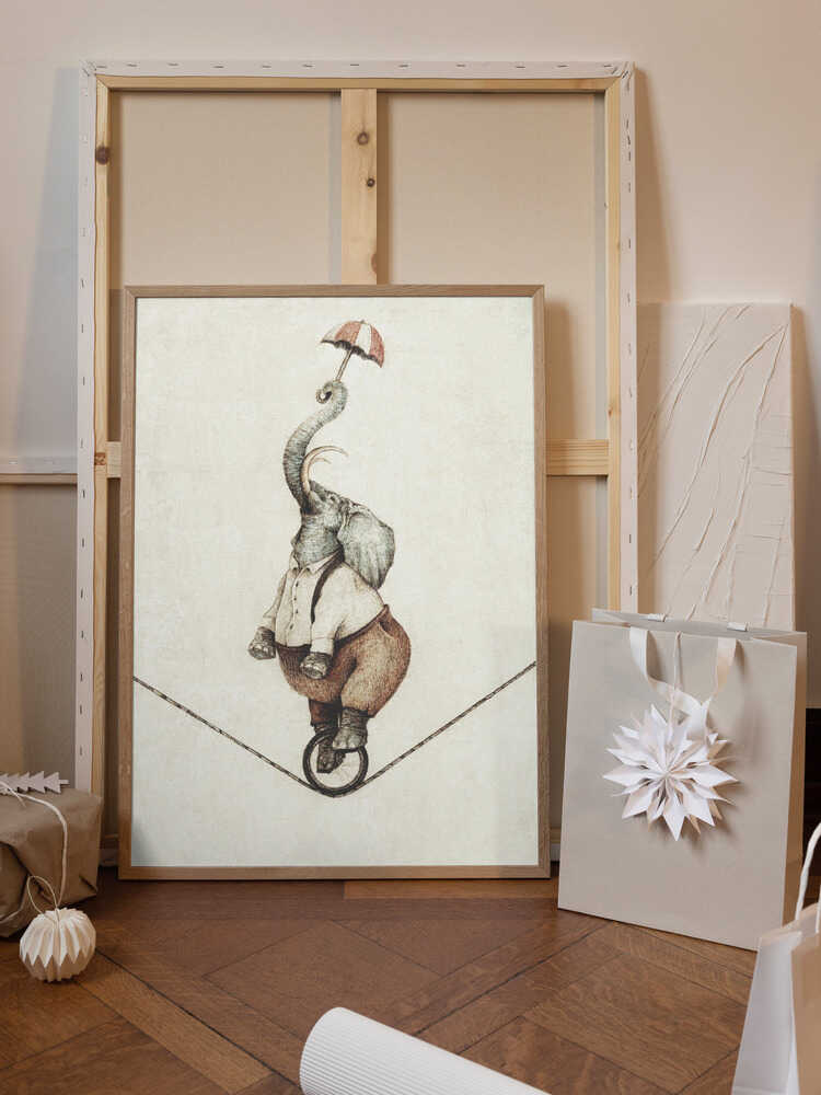 Unicycle While Holding An Umbrella