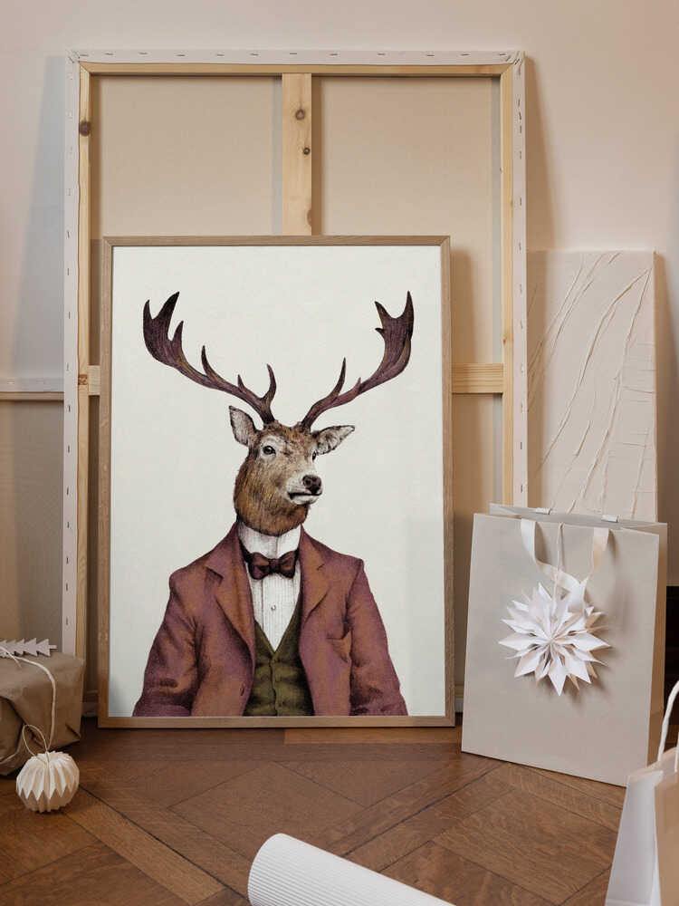 A deer With Human Attire—wearing