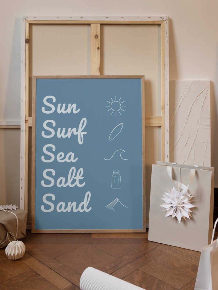 Sun Surf Sea Salt Sand Dark Blue