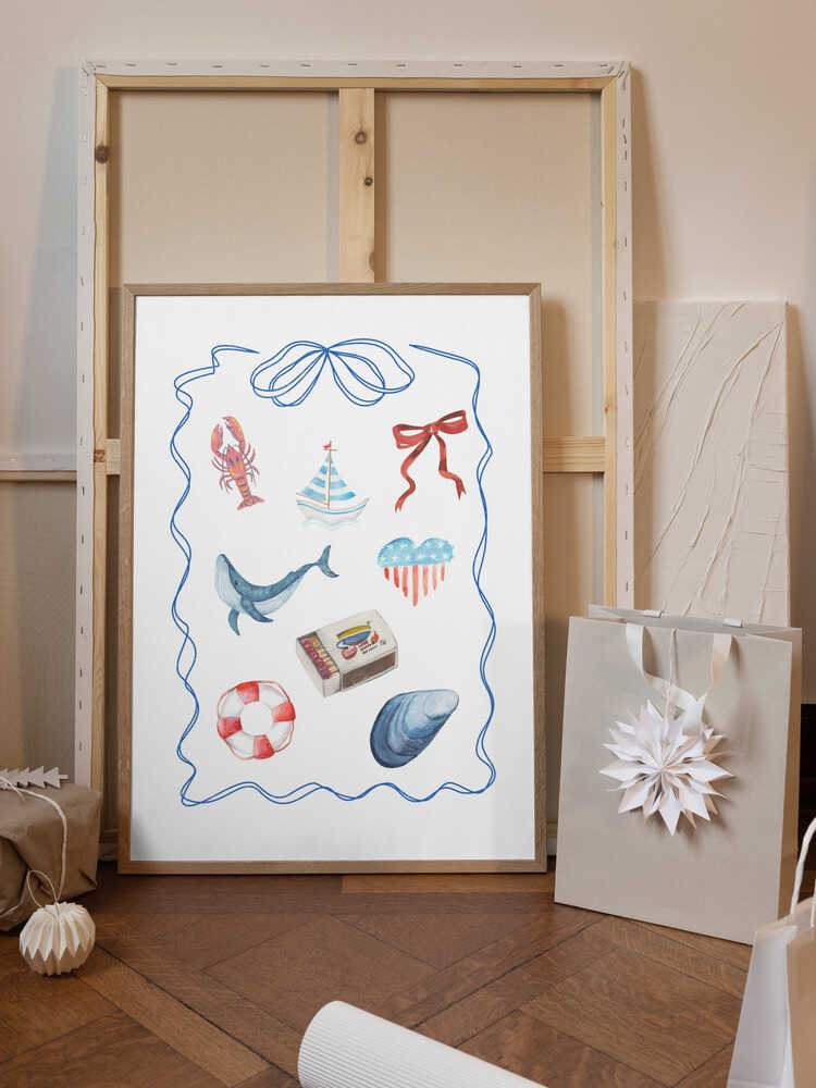 Nautical Themed Watercolor Artwork