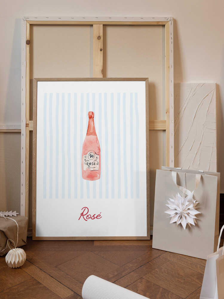 Rose Wine Bottle
