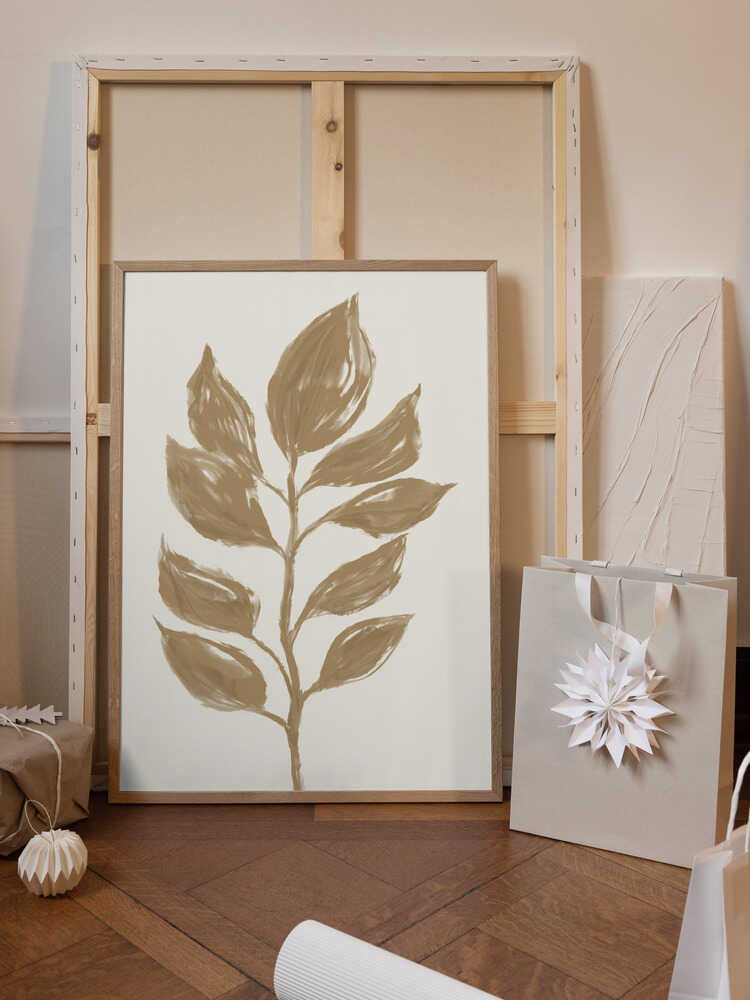 Muted Leaf Silhouette