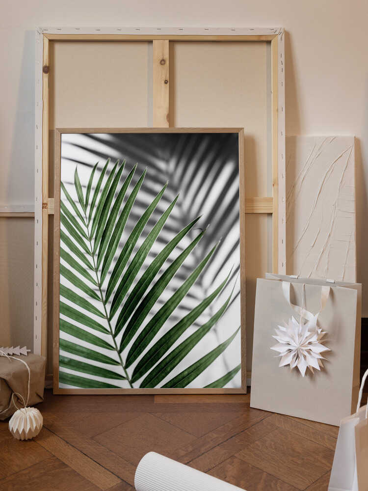 Vibrant Green Palm Leaf