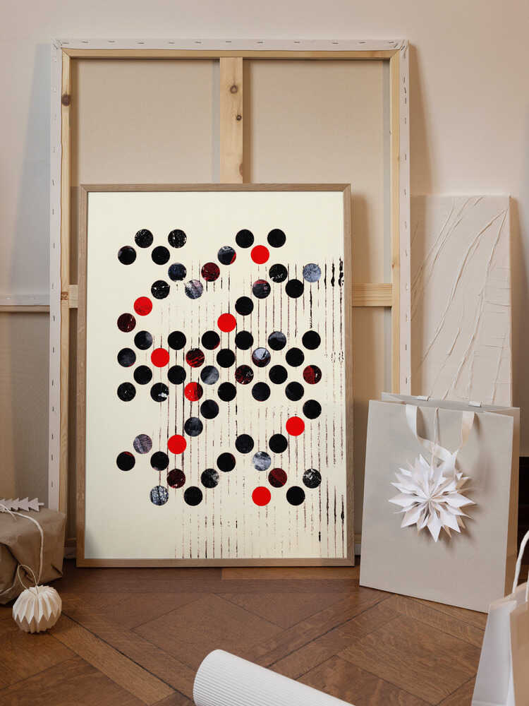 Red Black and Gray Circles