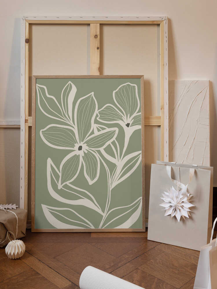 Delicate Flowers with Veins