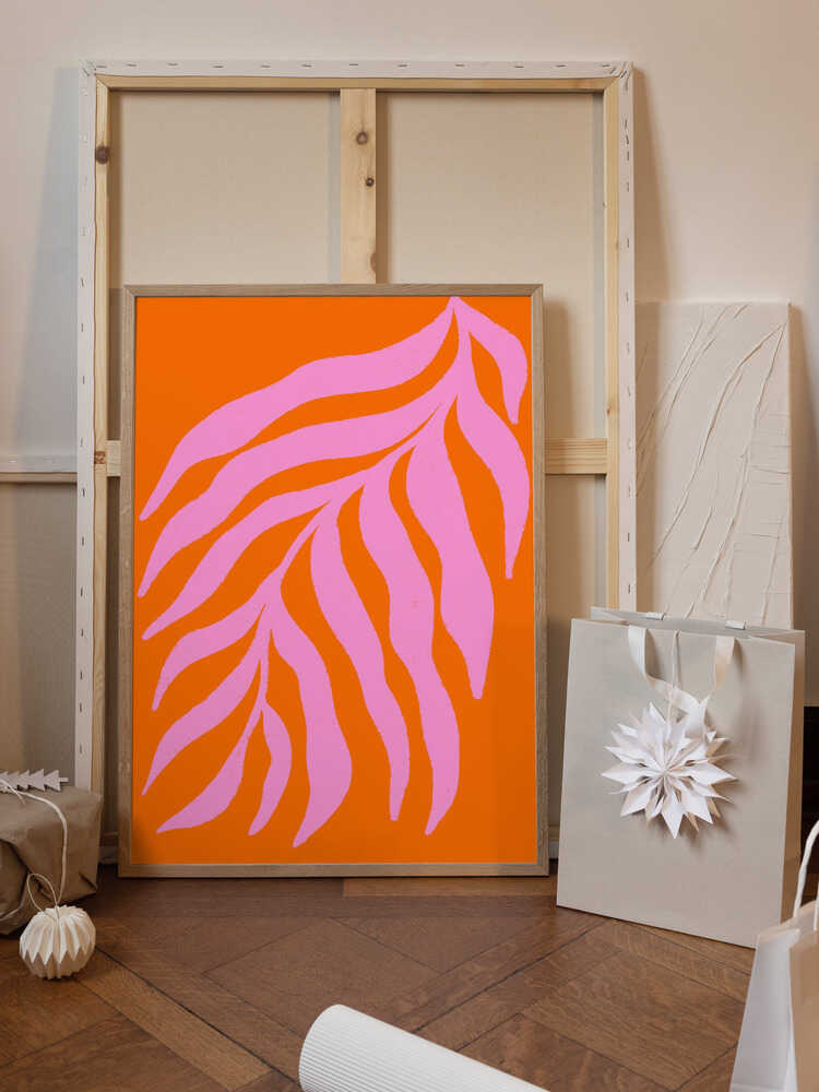 Tropical Waves in Pink Silhouette