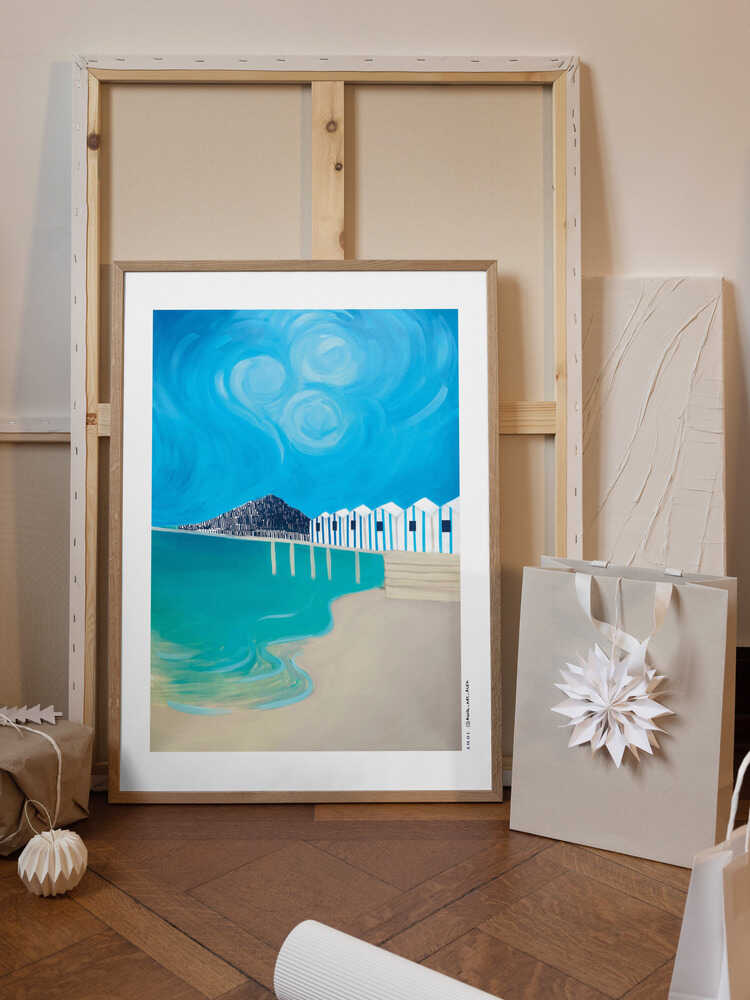 Amalfi Coast, Naples and Capri Italian Seaside Art Print 30x40