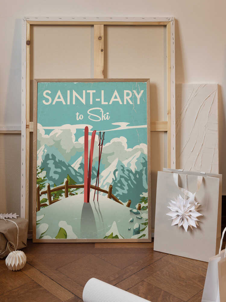 Saint Lary Ski Poster