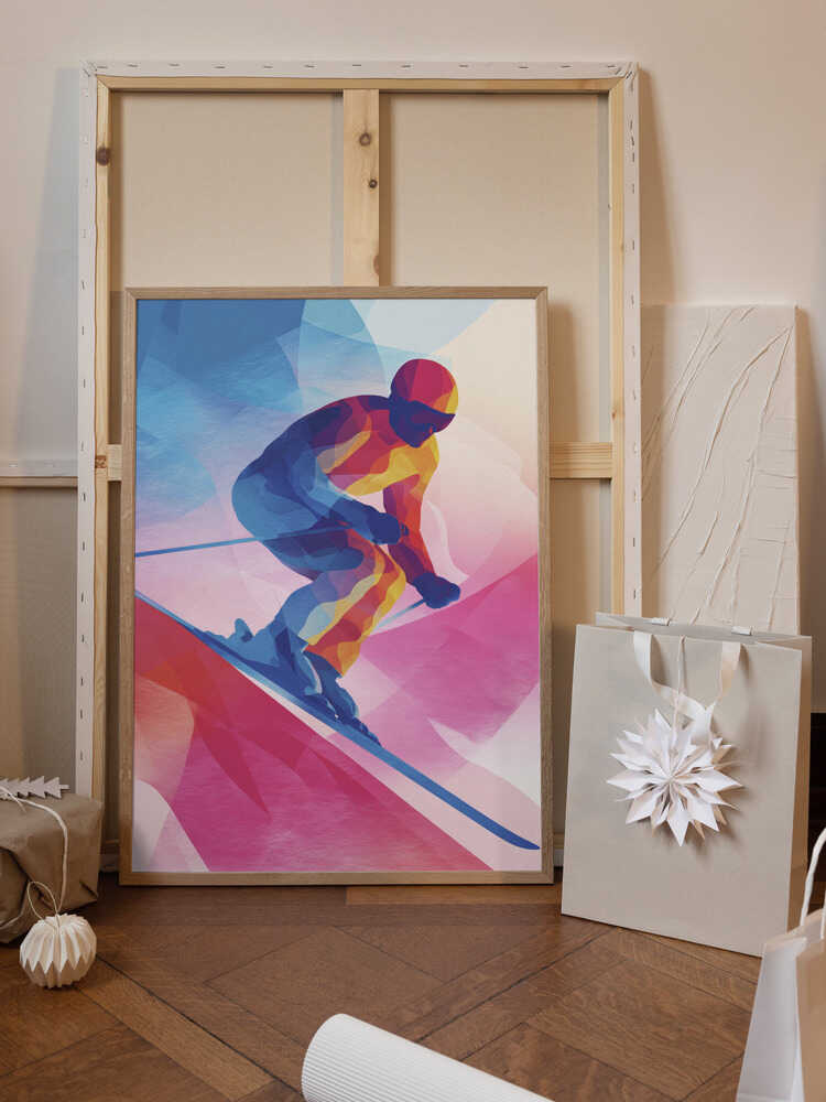 Neon Skier