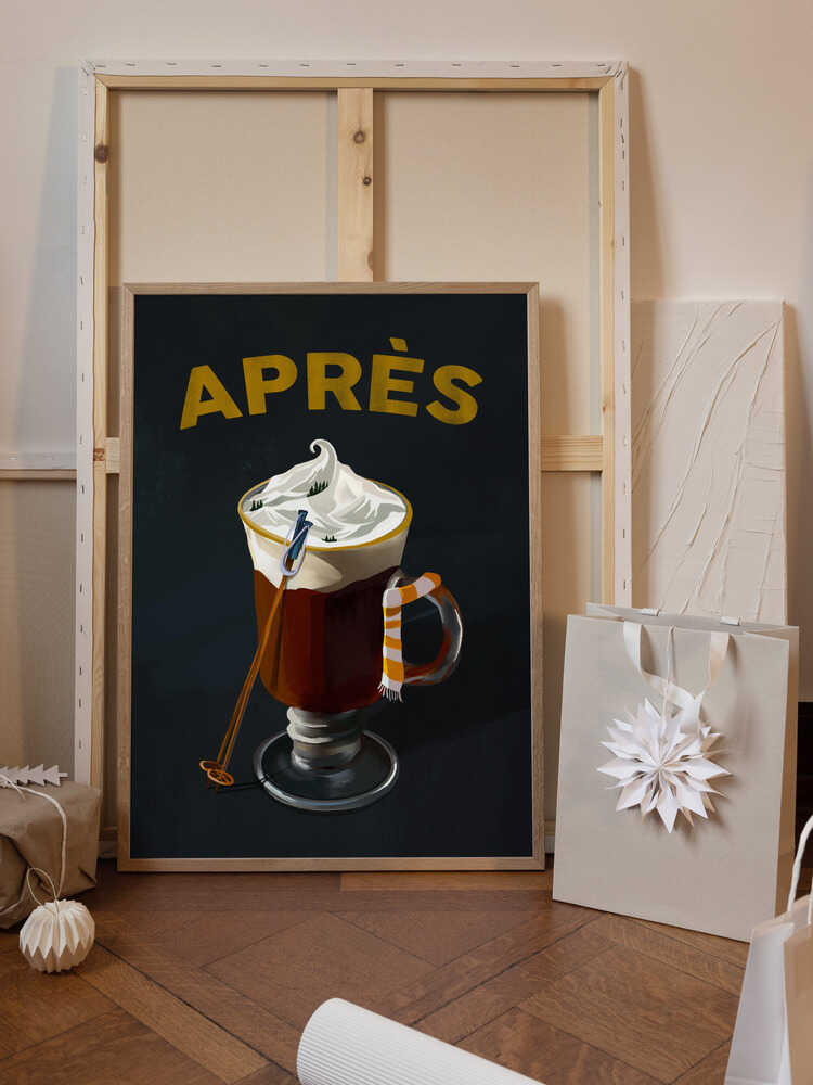 Apres Hot Cocoa Cocktail Ski Art
