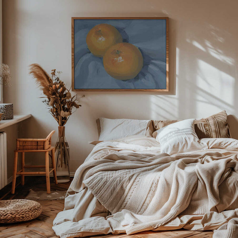 Oranges on Blue